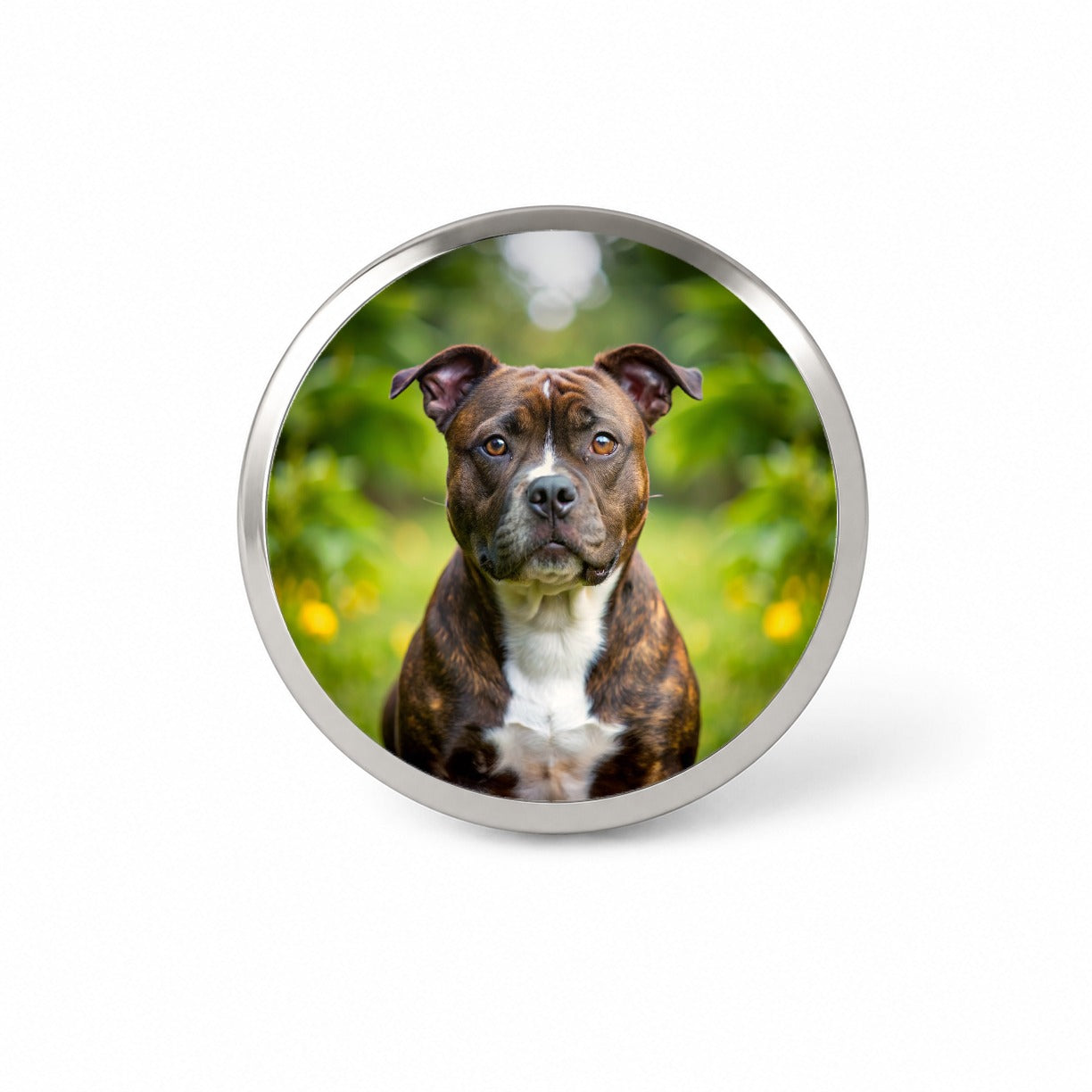Staffordshire Bull Terrier Staffy Dog Photo Novelty Hat Backpack Lapel Pin