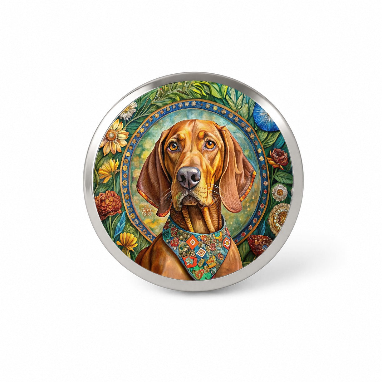 Vizsla Dog French Bohemian Art Novelty Hat Backpack Lapel Pin