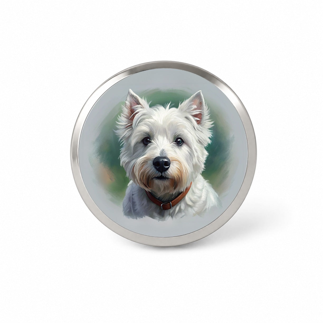 West Highland White Terrier Westie Dog Illustration Novelty Hat Backpack Lapel Pin