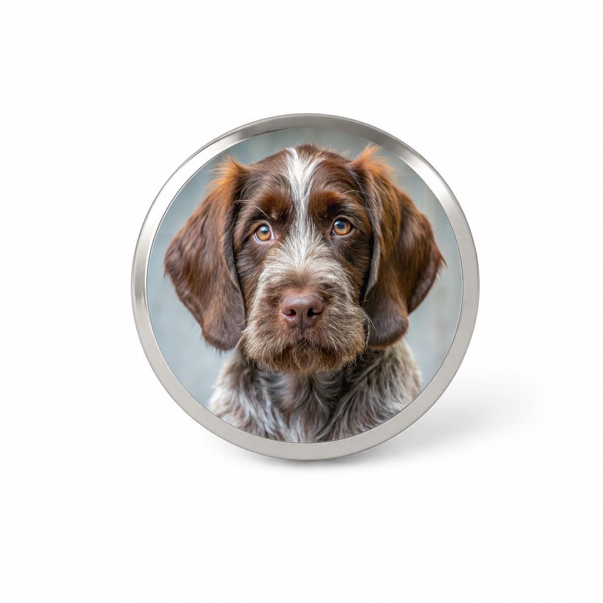 Wirehaired Pointing Griffon Dog Puppy Photo Novelty Hat Backpack Lapel Pin
