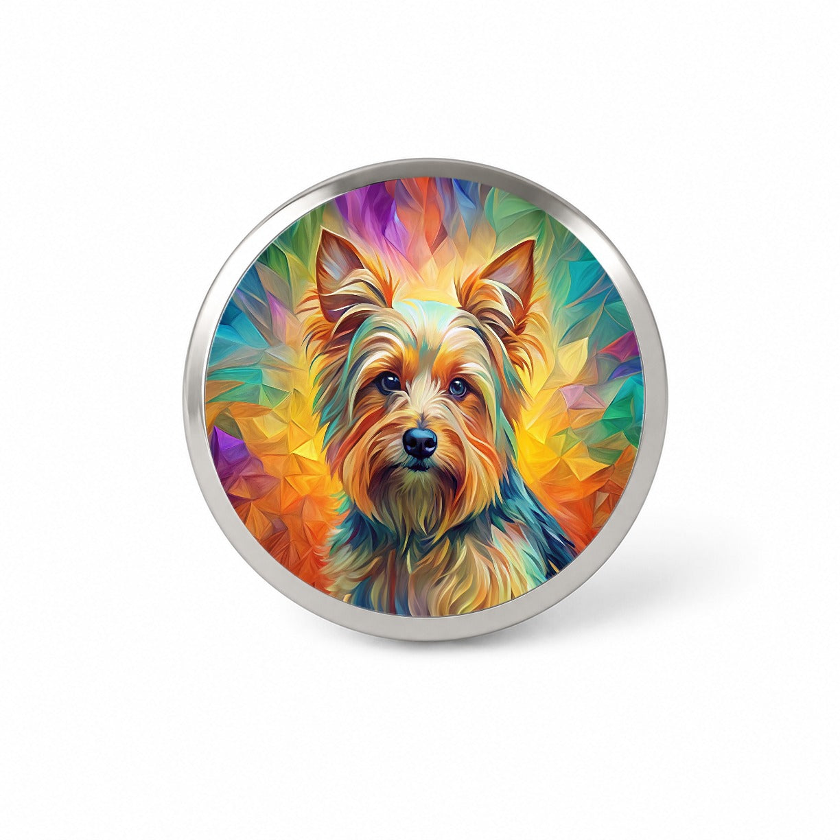 Yorkshire Terrier Yorkie Dog Abstract Art Novelty Hat Backpack Lapel Pin