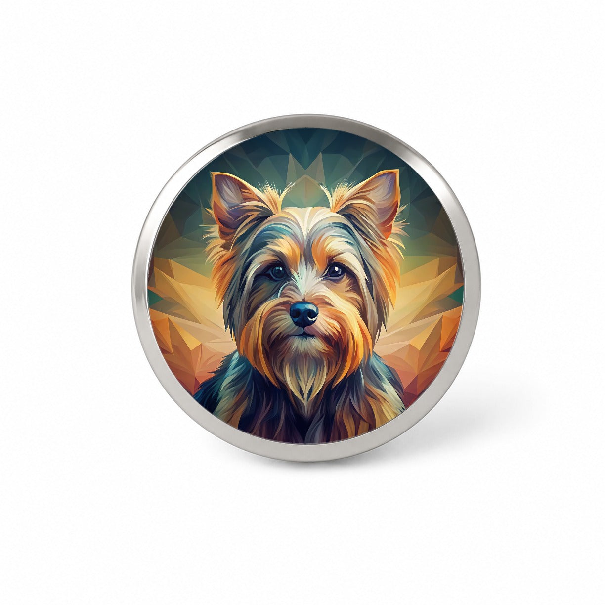 Yorkshire Terrier Yorkie Dog Abstract Stylized Art Novelty Hat Backpack Lapel Pin