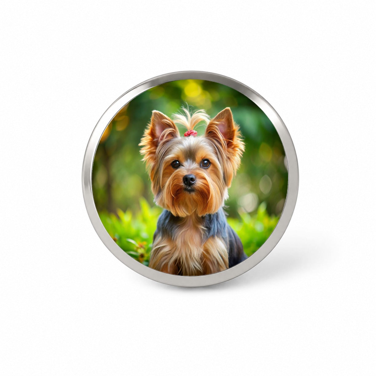 Yorkshire Terrier Yorkie Dog Photo Novelty Hat Backpack Lapel Pin