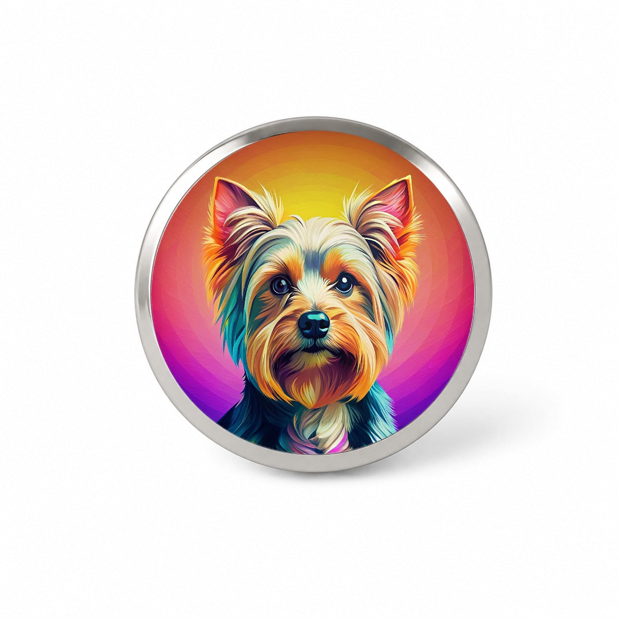 Yorkshire Terrier Yorkie Dog Pop Art Novelty Hat Backpack Lapel Pin