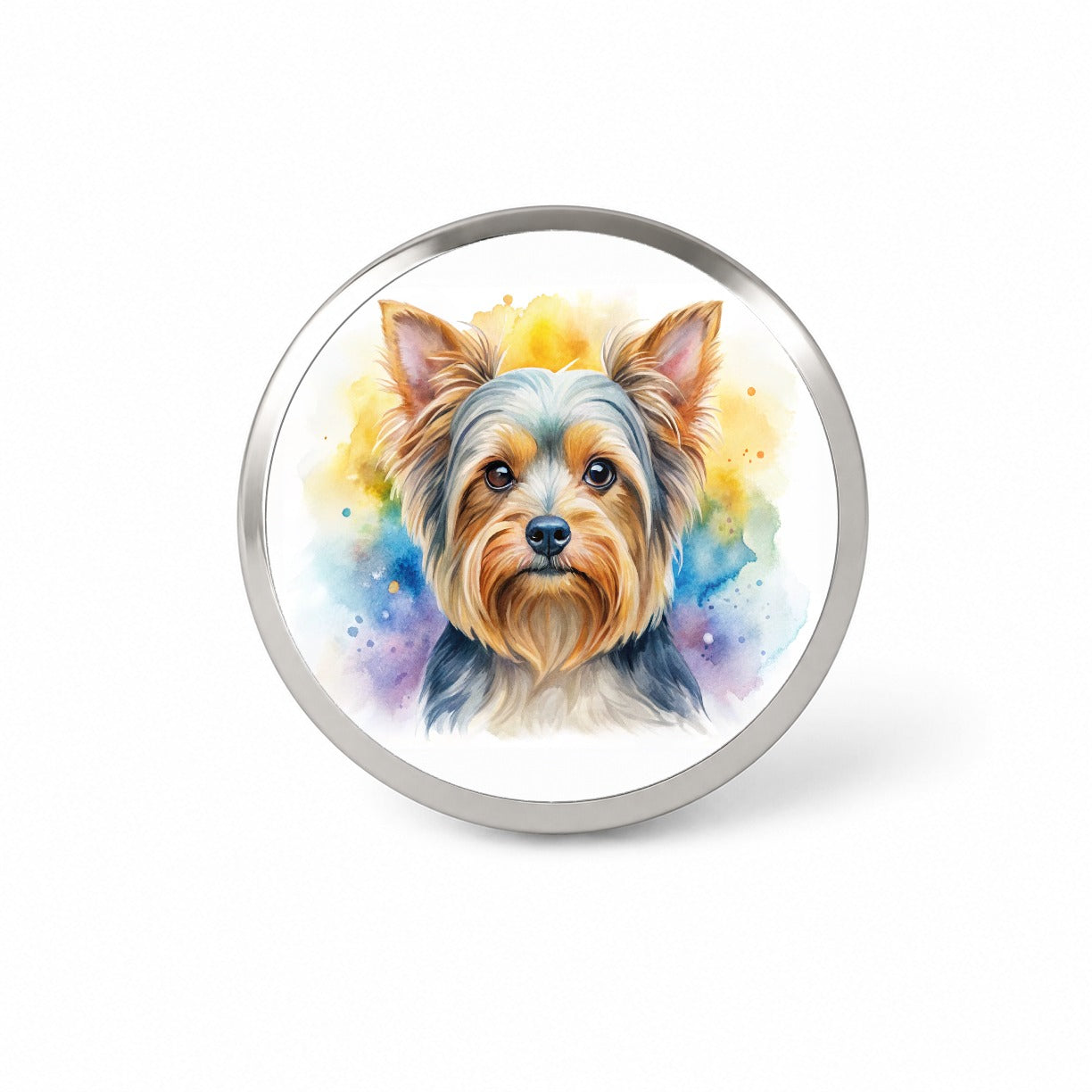 Yorkshire Terrier Yorkie Dog Watercolor Style Novelty Hat Backpack Lapel Pin