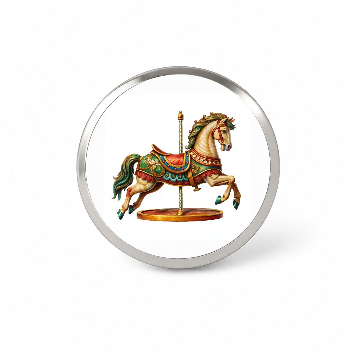 Carousel Horse Novelty Hat Backpack Lapel Pin