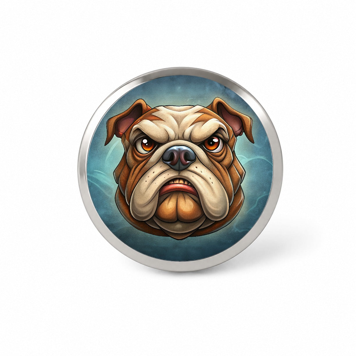 Classic Bulldog Face Cartoon Novelty Hat Backpack Lapel Pin