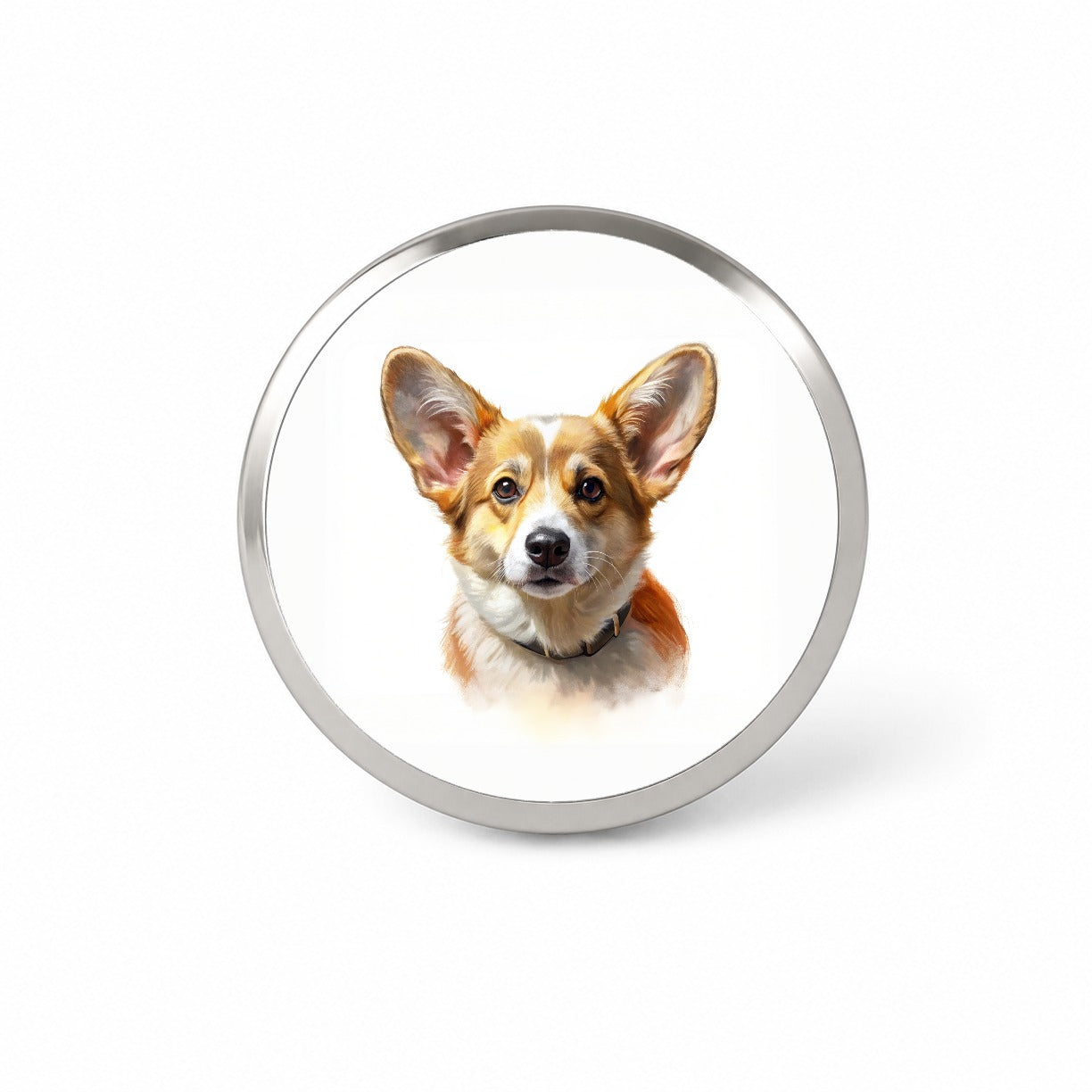 Corgi Cute Face Illustration Novelty Hat Backpack Lapel Pin