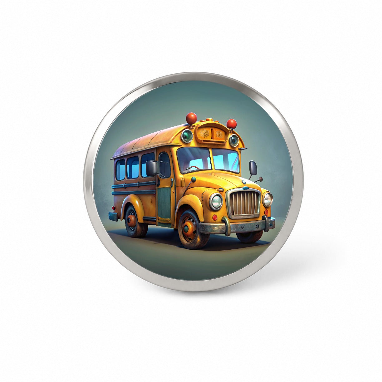 Funny School Short Bus Novelty Hat Backpack Lapel Pin