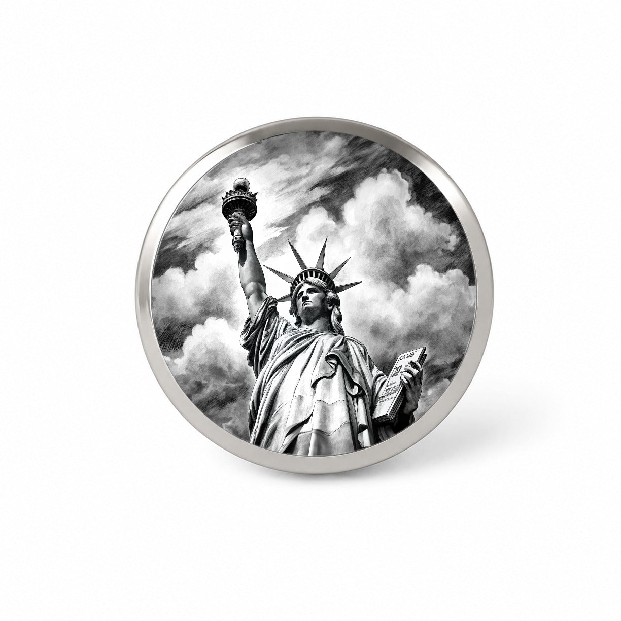 Sketch Of Statue Of Liberty New York City Novelty Hat Backpack Lapel Pin