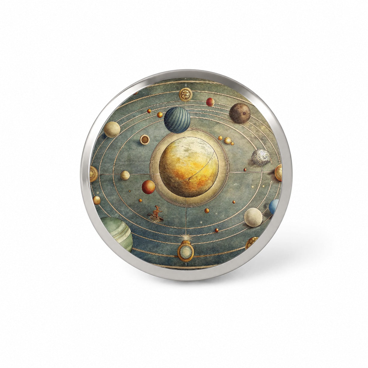 Vintage Solar System Map Novelty Hat Backpack Lapel Pin