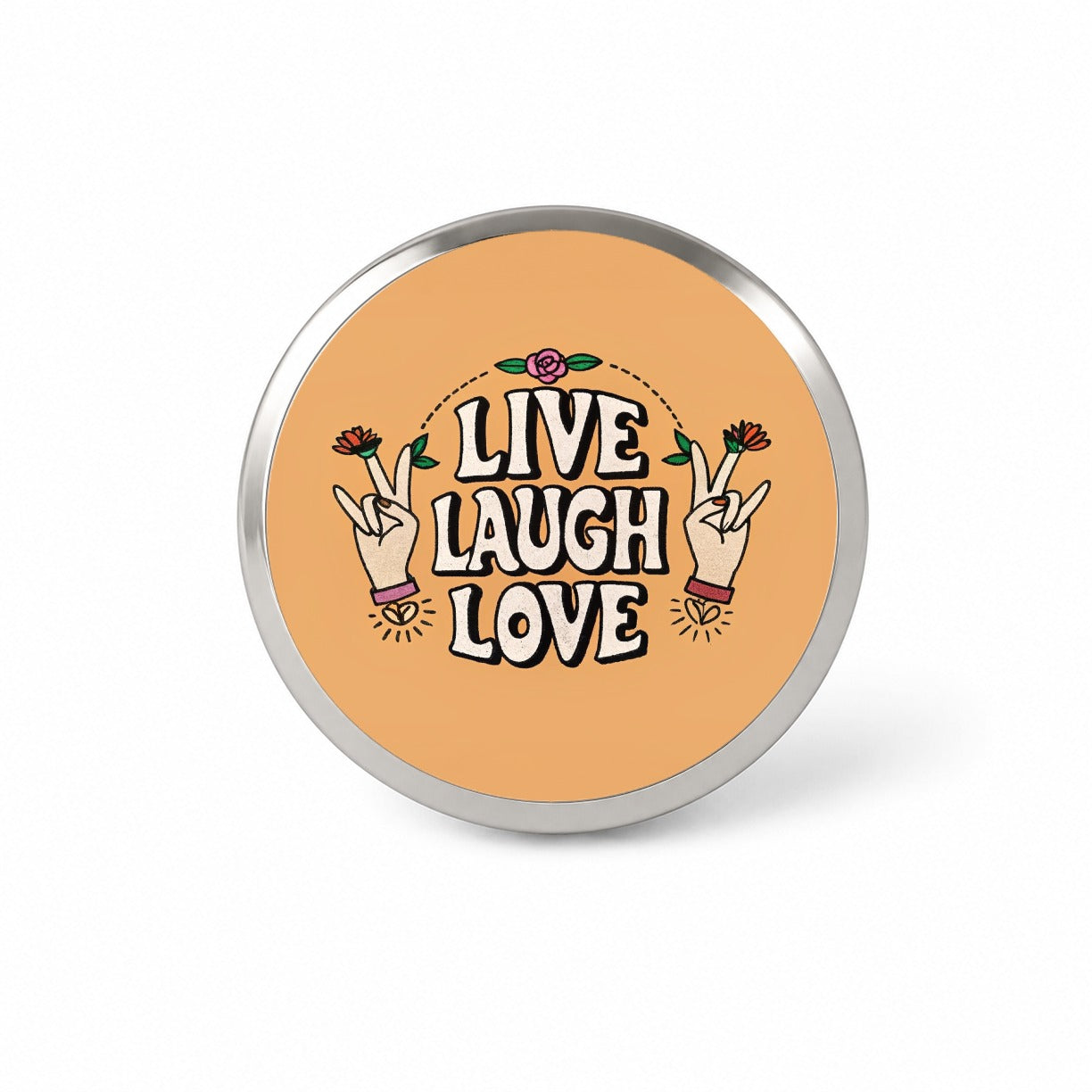 Live Laugh Love Novelty Hat Backpack Lapel Pin