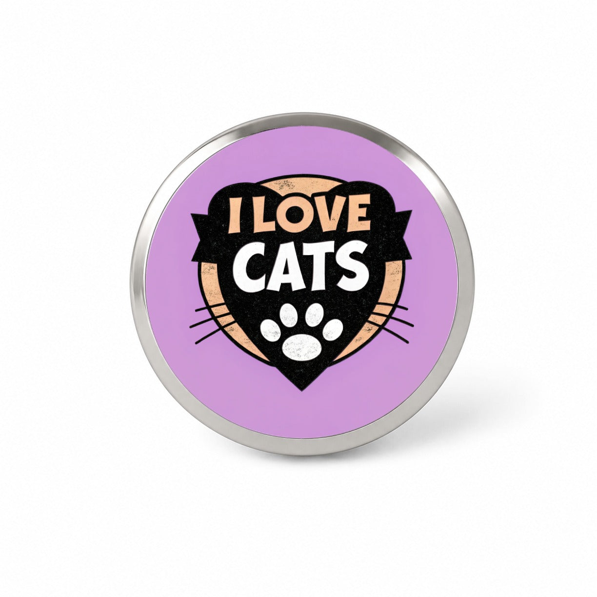I Love Cats Novelty Hat Backpack Lapel Pin