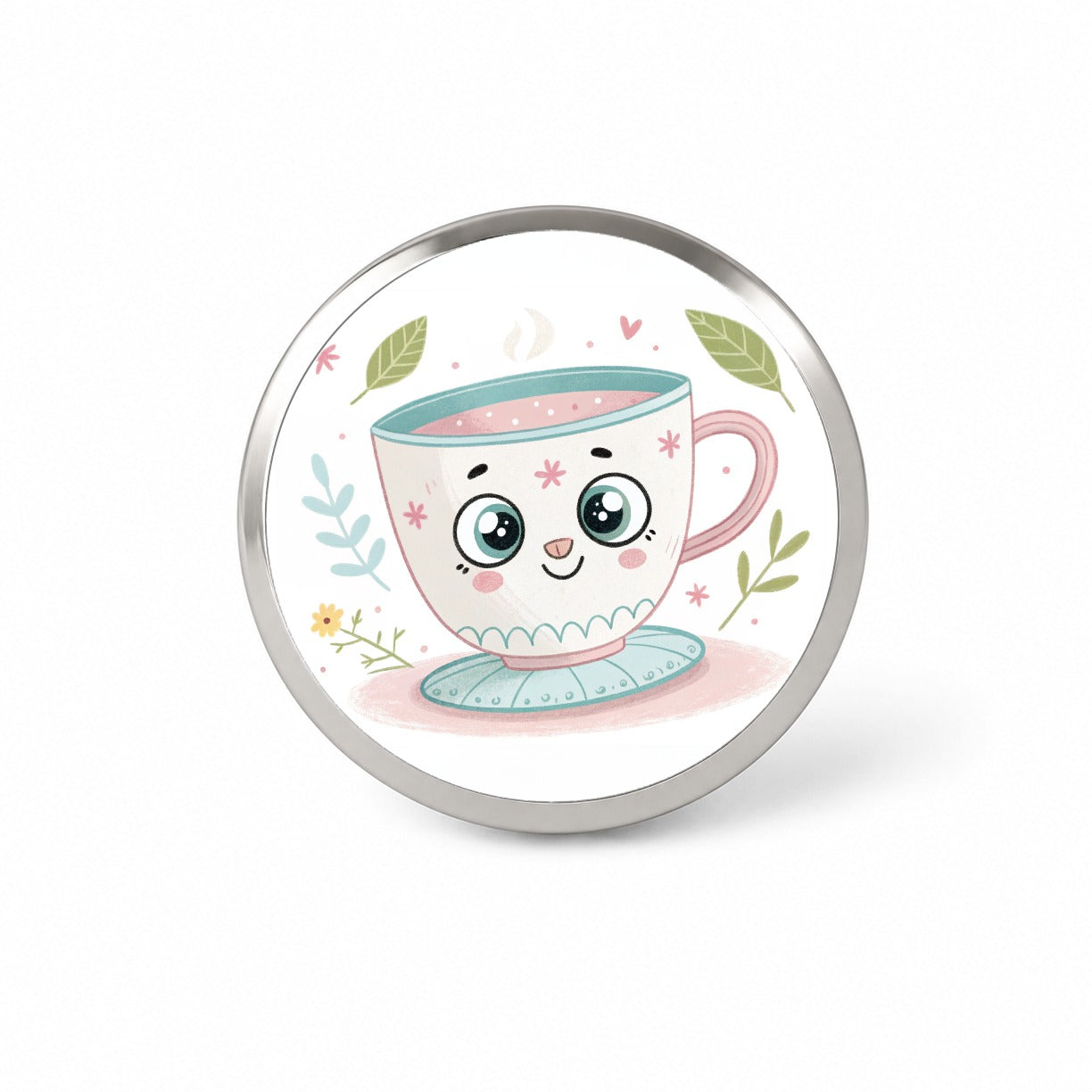 Kawaii Tea Cup Novelty Hat Backpack Lapel Pin