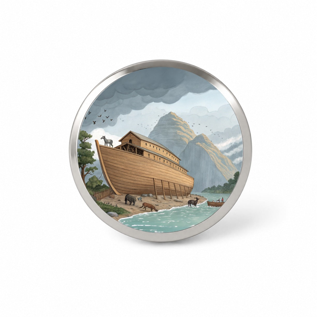 Noah's Ark Drawing Novelty Hat Backpack Lapel Pin