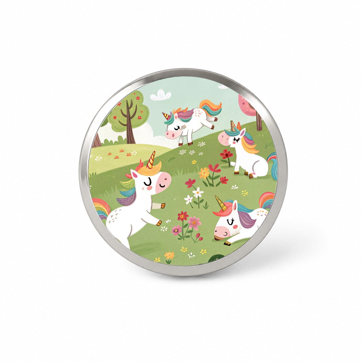 Unicorns Playing Cute Novelty Hat Backpack Lapel Pin