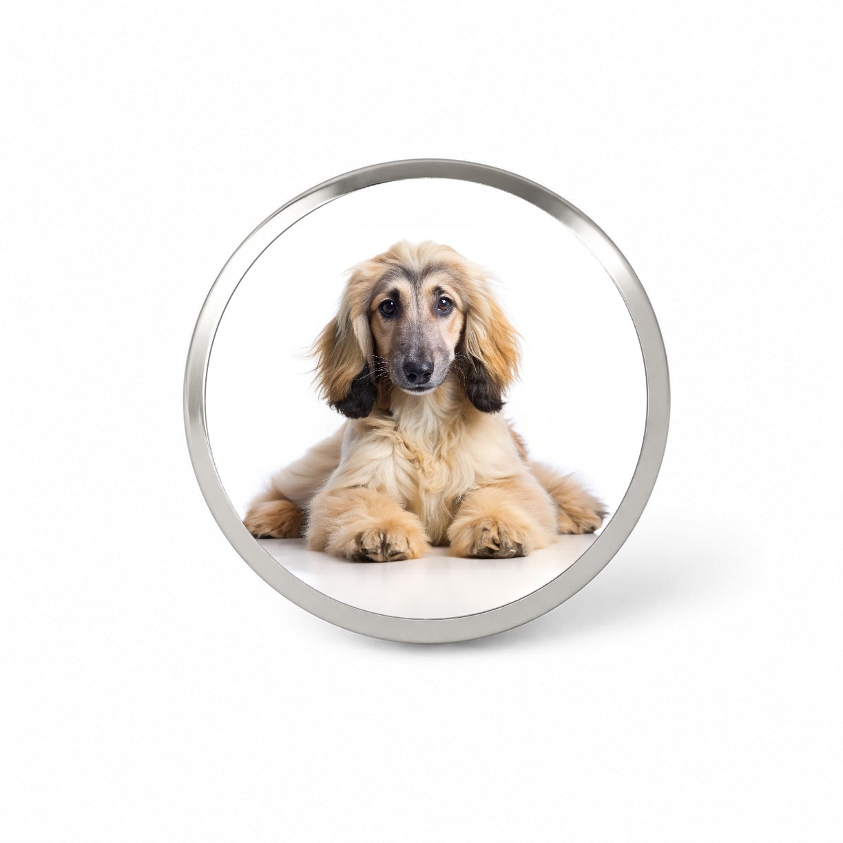 Afghan Hound Dog Puppy Photo Novelty Hat Backpack Lapel Pin