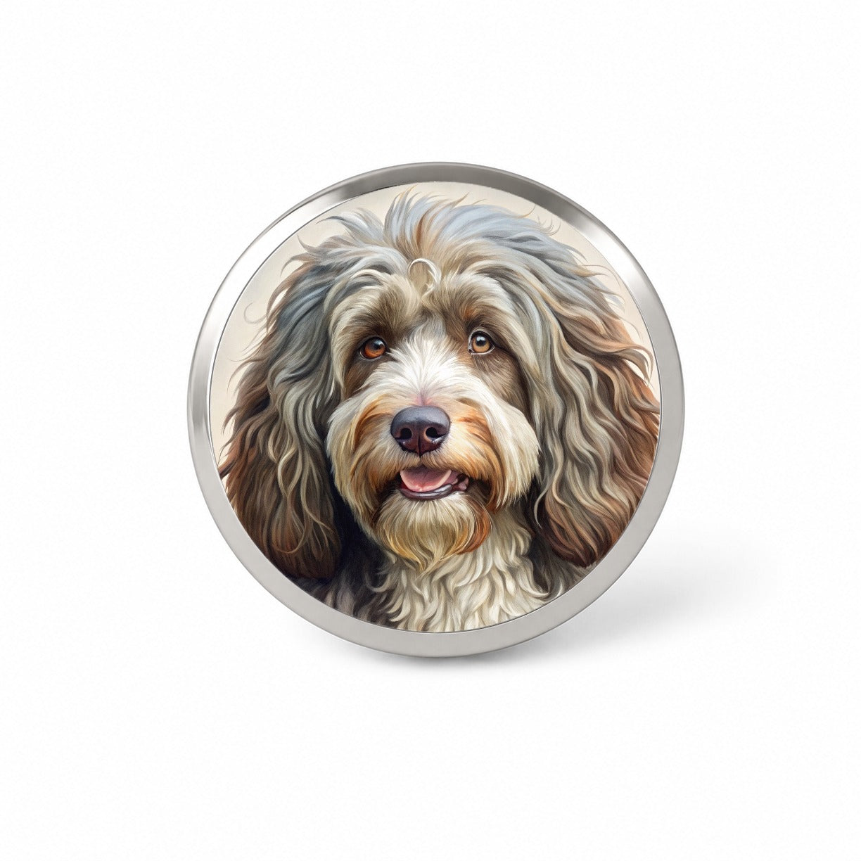 Barbet Dog Illustration Novelty Hat Backpack Lapel Pin