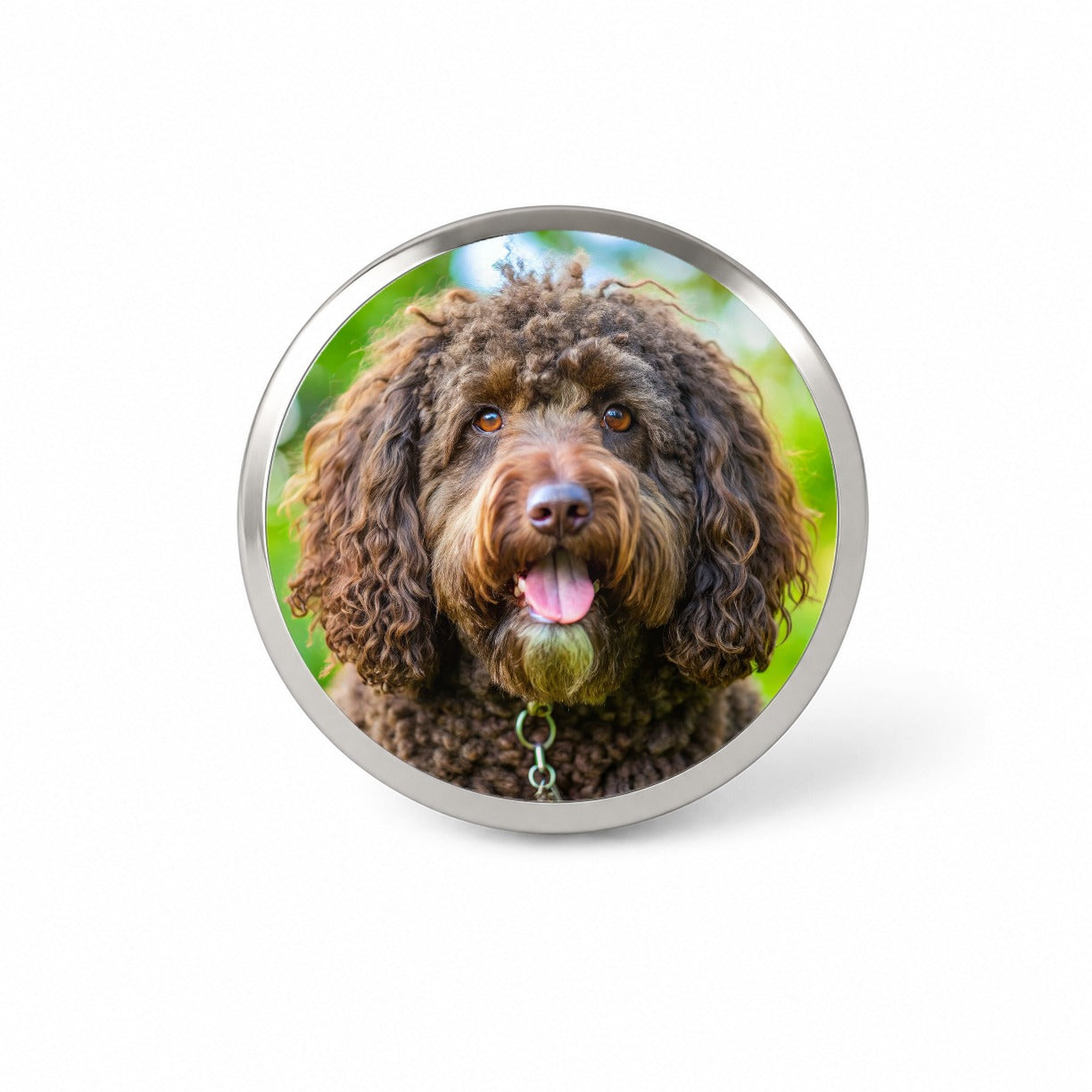Barbet Dog Photo Novelty Hat Backpack Lapel Pin