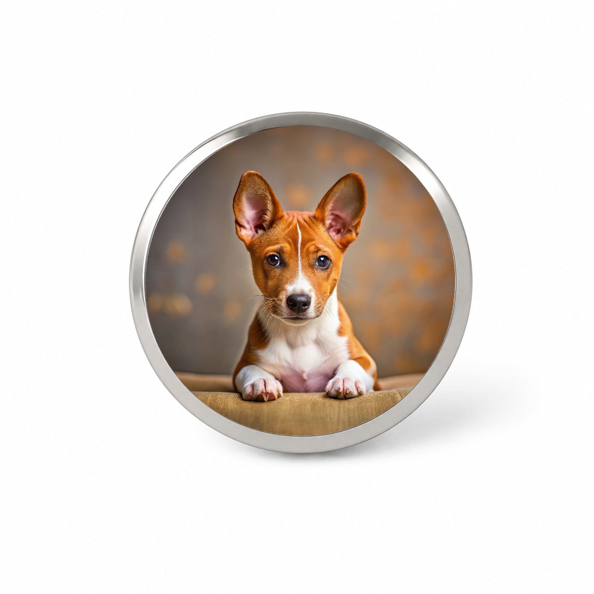 Basenji Dog Puppy Photo Novelty Hat Backpack Lapel Pin