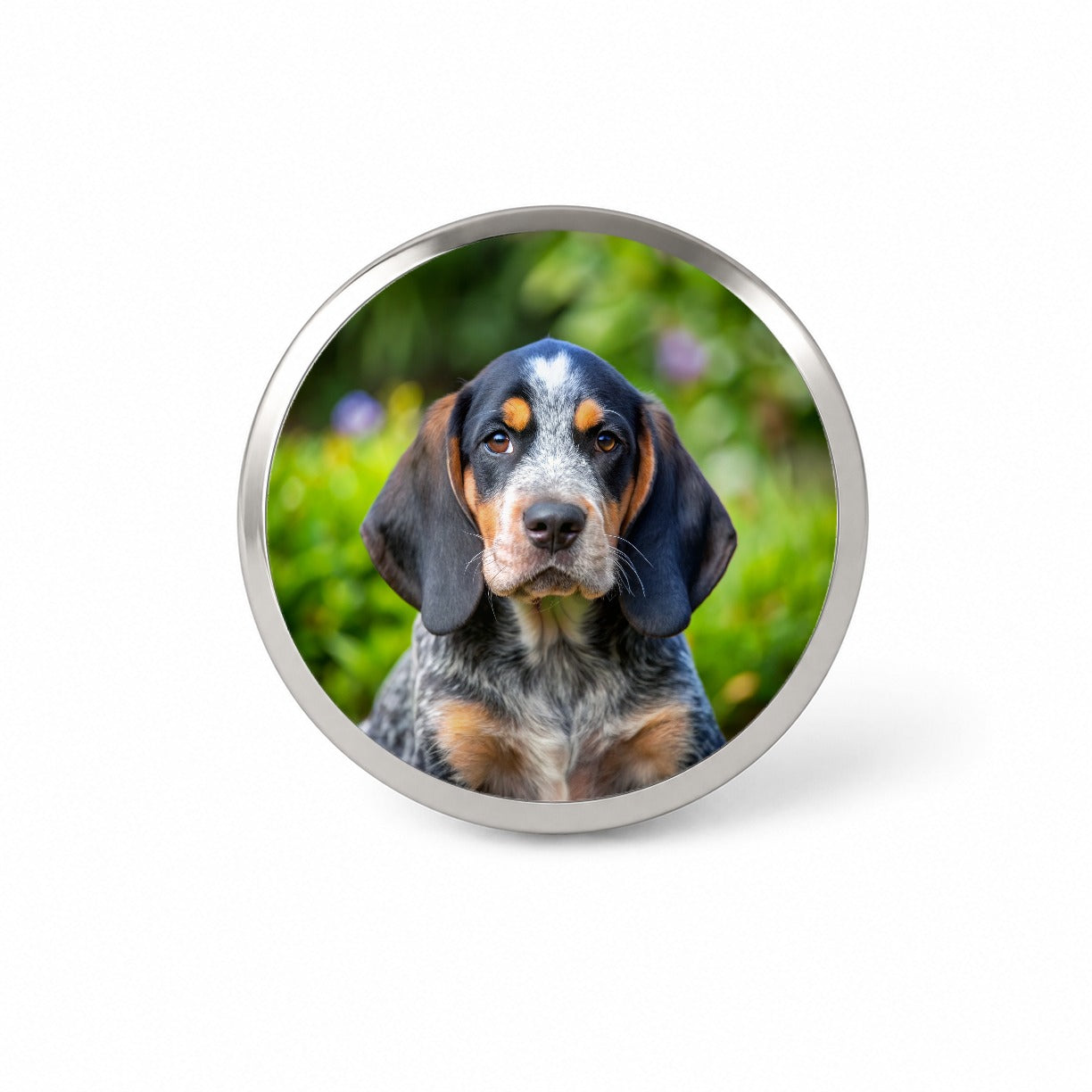 Bluetick Coonhound Dog Puppy Photo Novelty Hat Backpack Lapel Pin