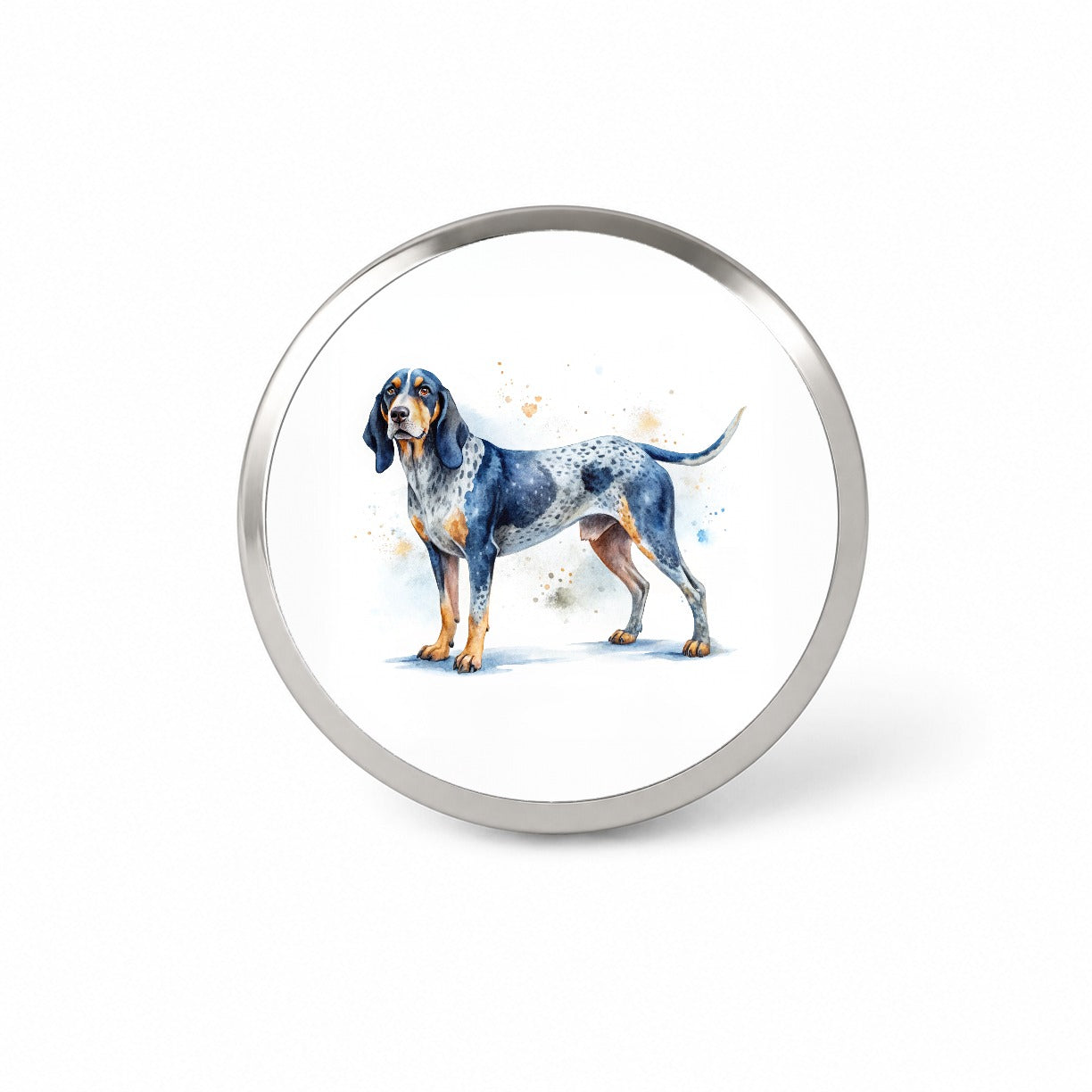 Bluetick Coonhound Dog Watercolor Style Novelty Hat Backpack Lapel Pin
