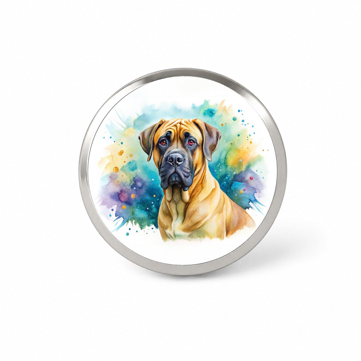 Boerboel Dog Watercolor Style Novelty Hat Backpack Lapel Pin