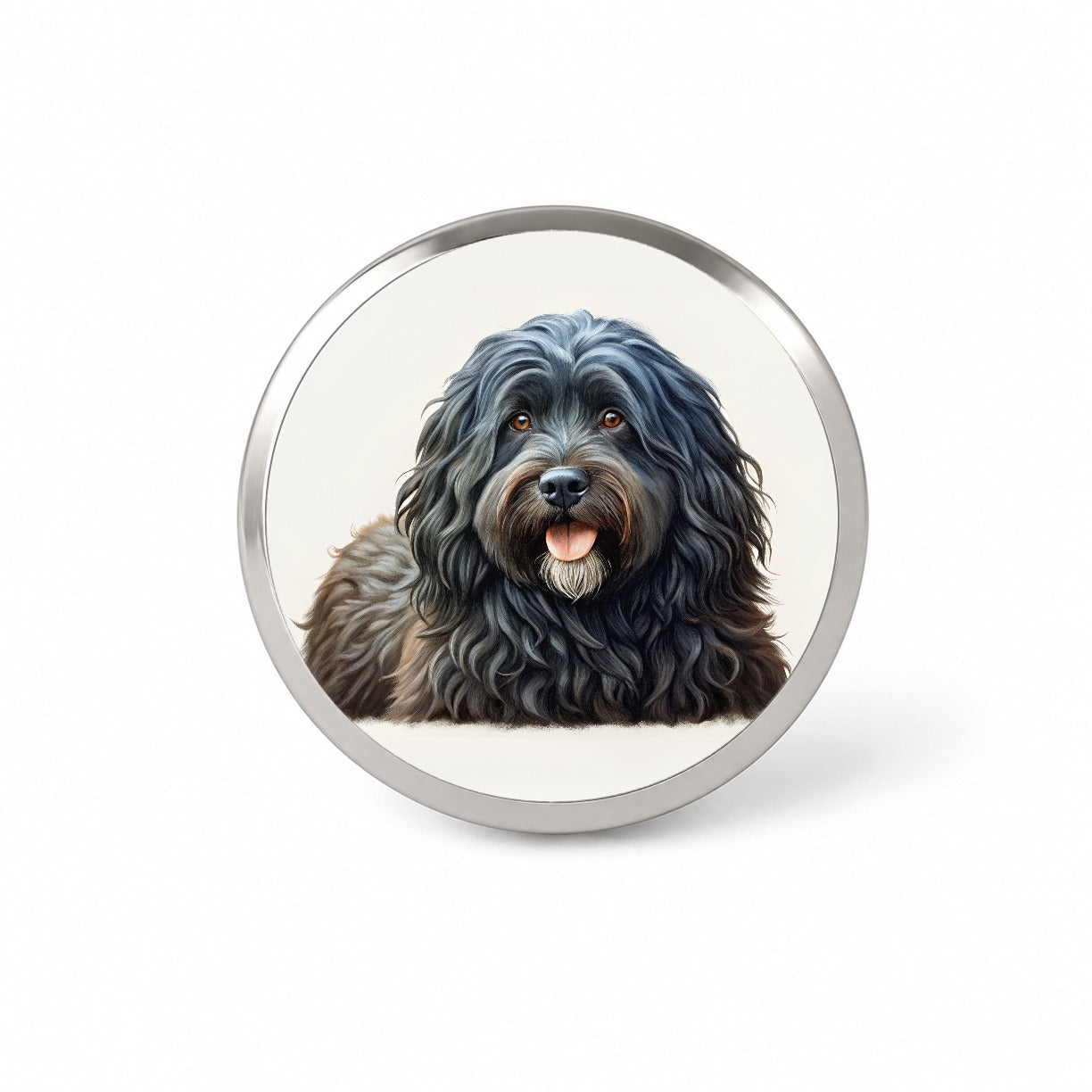 Bouviers Des Flandres Dog Illustration Novelty Hat Backpack Lapel Pin