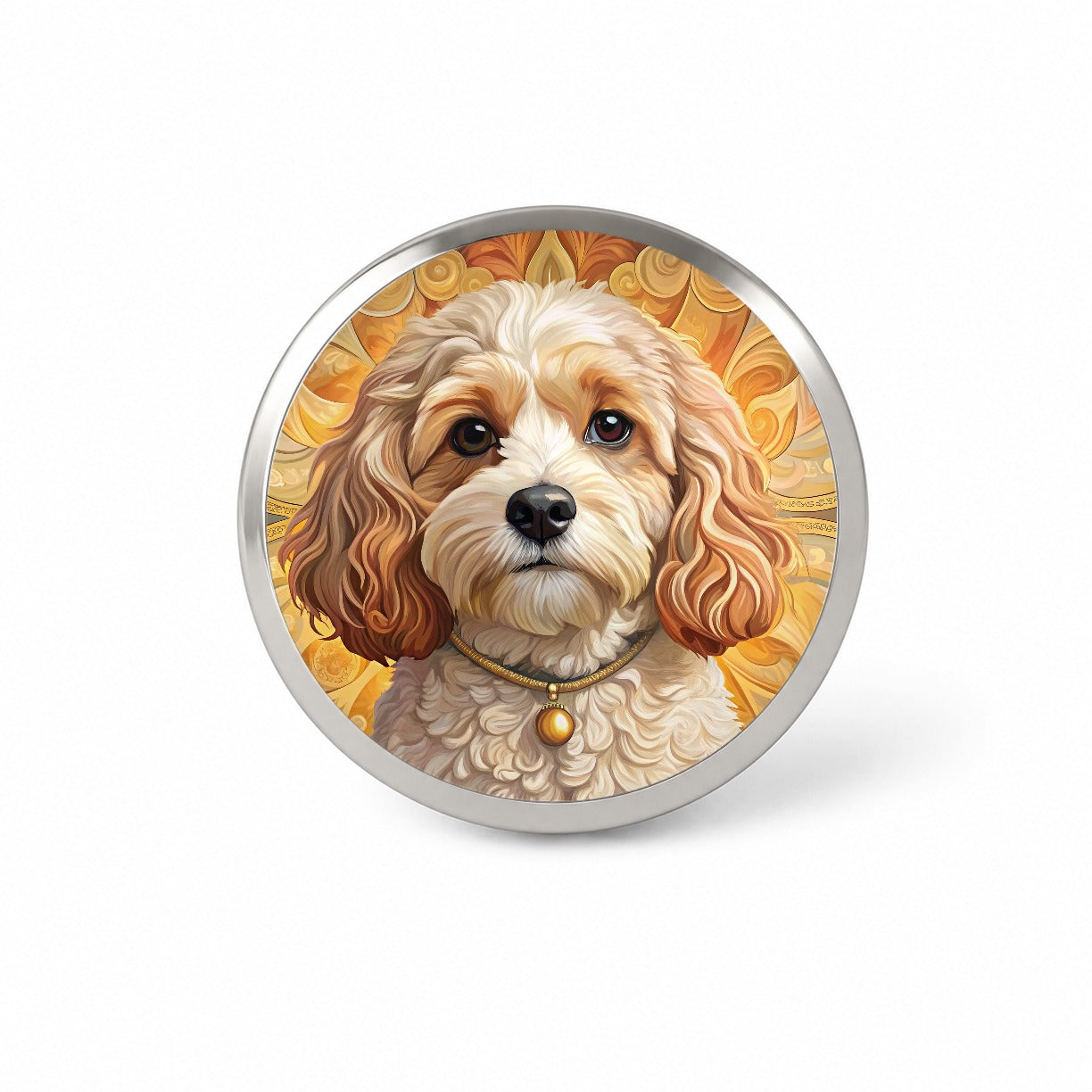 Cavachon Dog Art Nouveau Novelty Hat Backpack Lapel Pin
