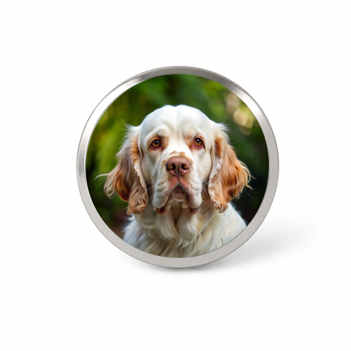 Clumber Spaniel Dog Photo Novelty Hat Backpack Lapel Pin