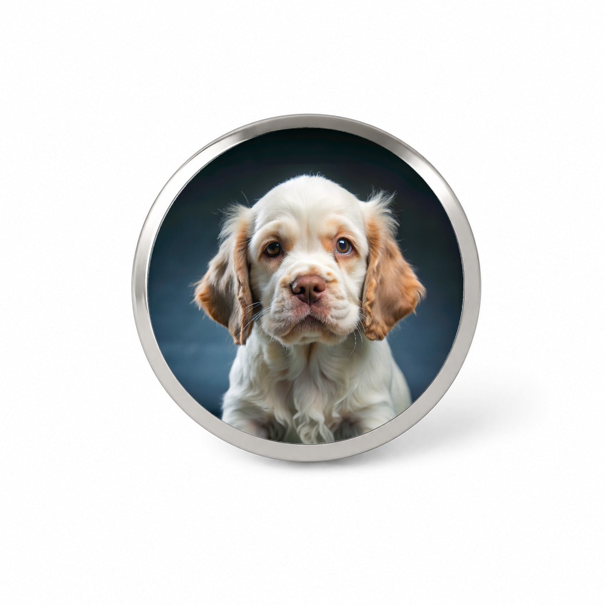 Clumber Spaniel Dog Puppy Photo Novelty Hat Backpack Lapel Pin