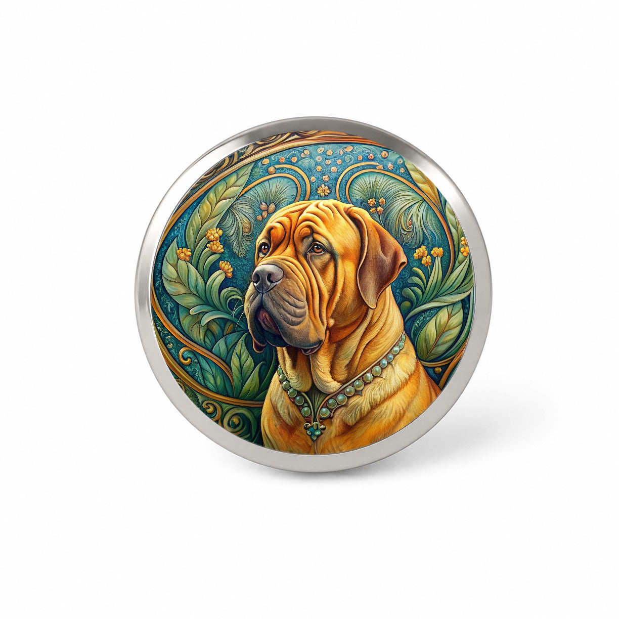 Dogues De Bordeaux Dog Art Nouveau Novelty Hat Backpack Lapel Pin