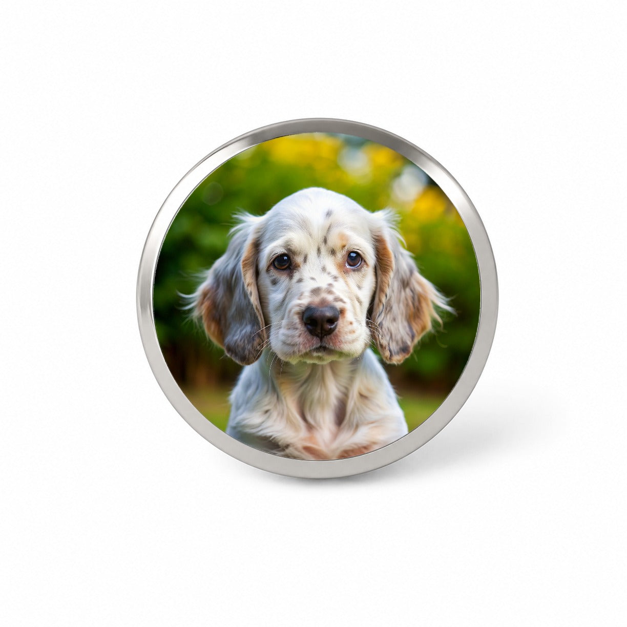 English Setter Dog Puppy Photo Novelty Hat Backpack Lapel Pin