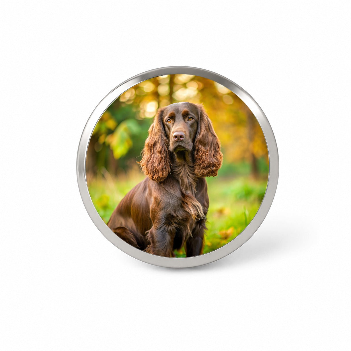 Field Spaniel Dog Photo Novelty Hat Backpack Lapel Pin