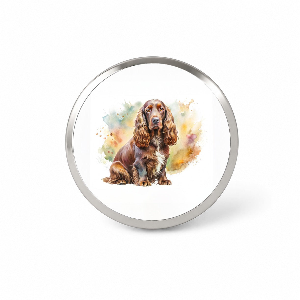 Field Spaniel Dog Watercolor Style Novelty Hat Backpack Lapel Pin