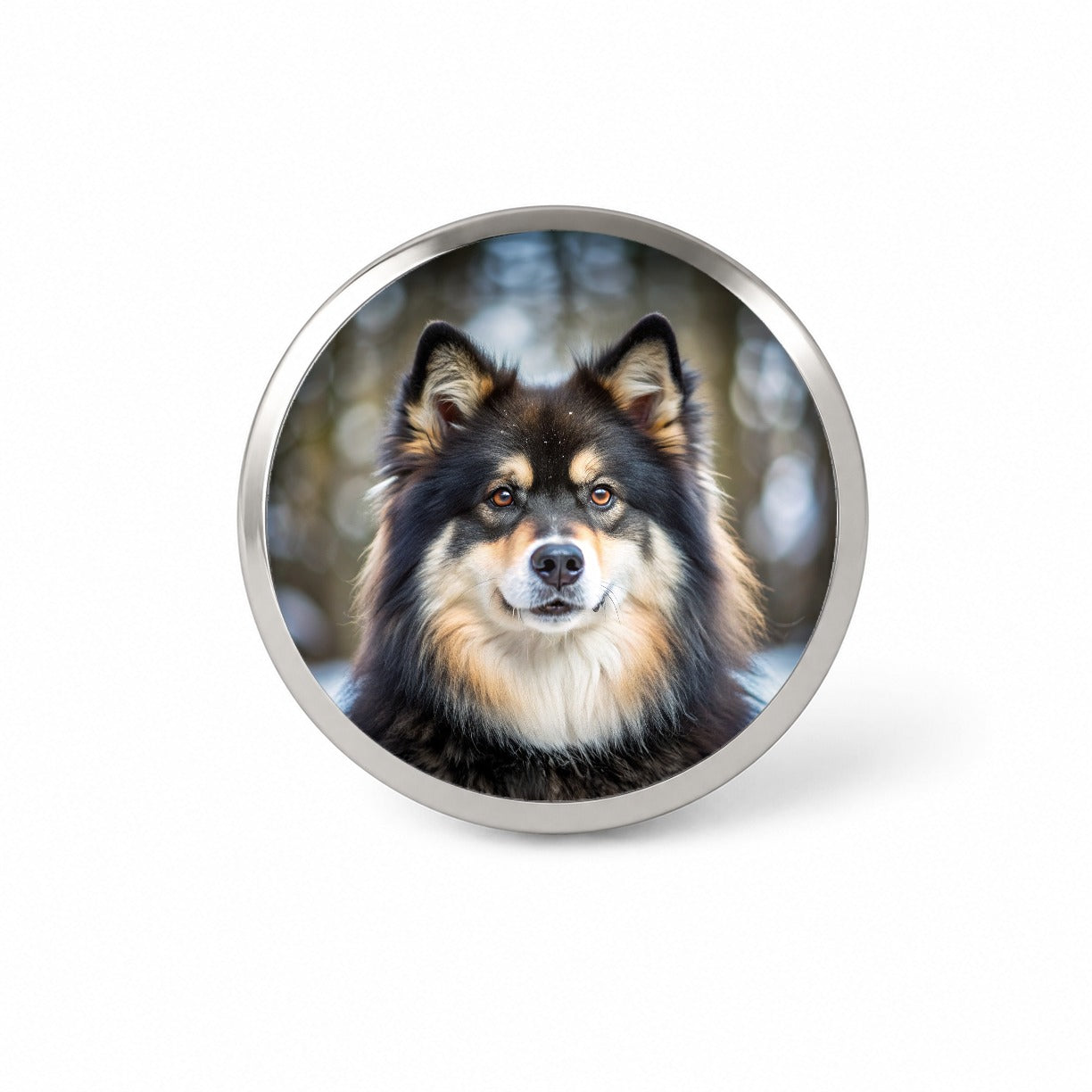 Finnish Lapphund Dog Photo Novelty Hat Backpack Lapel Pin