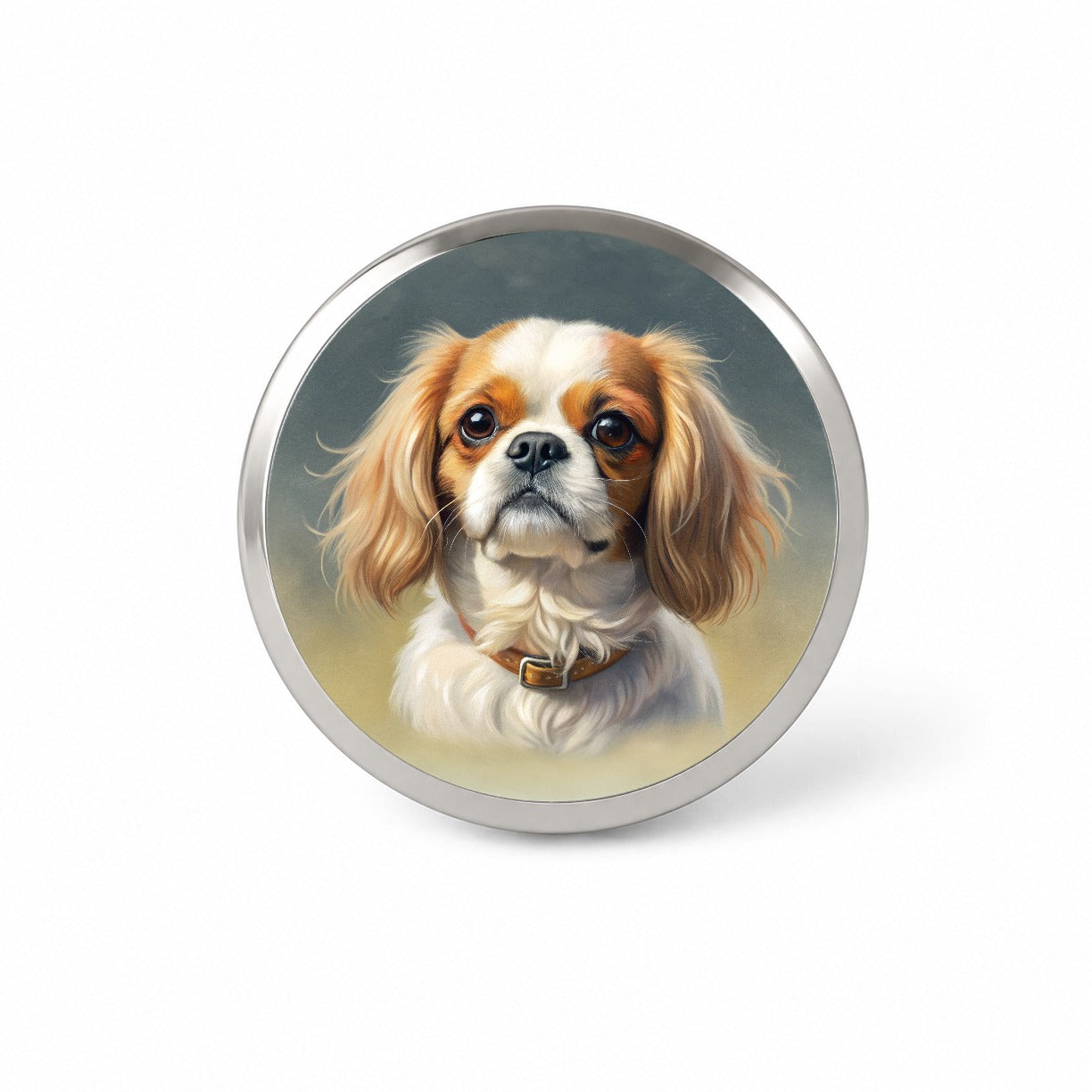 Japanese Chin Dog Illustration Novelty Hat Backpack Lapel Pin