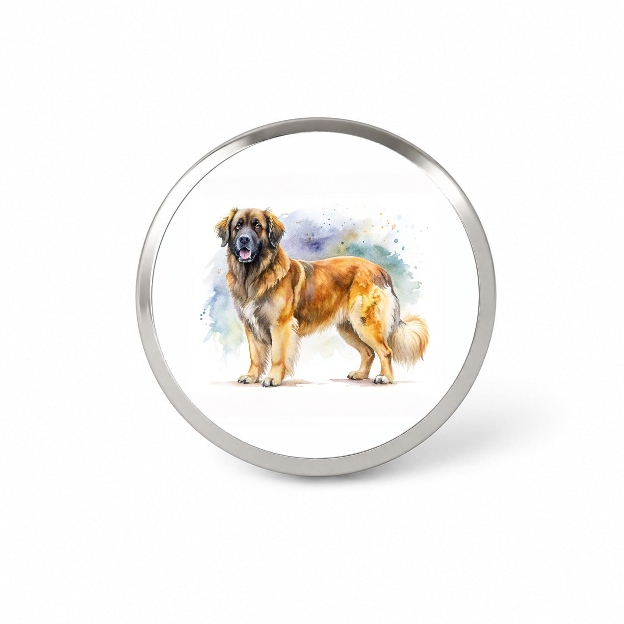 Leonberger Dog Watercolor Style Novelty Hat Backpack Lapel Pin