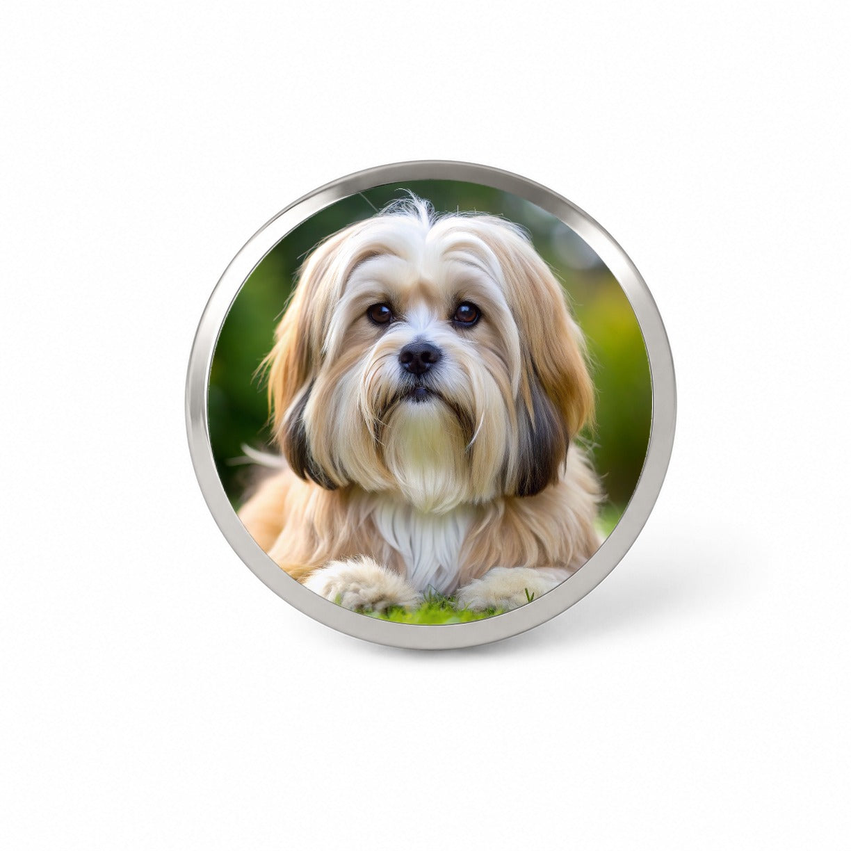 Lhasa Apso Dog Photo Novelty Hat Backpack Lapel Pin
