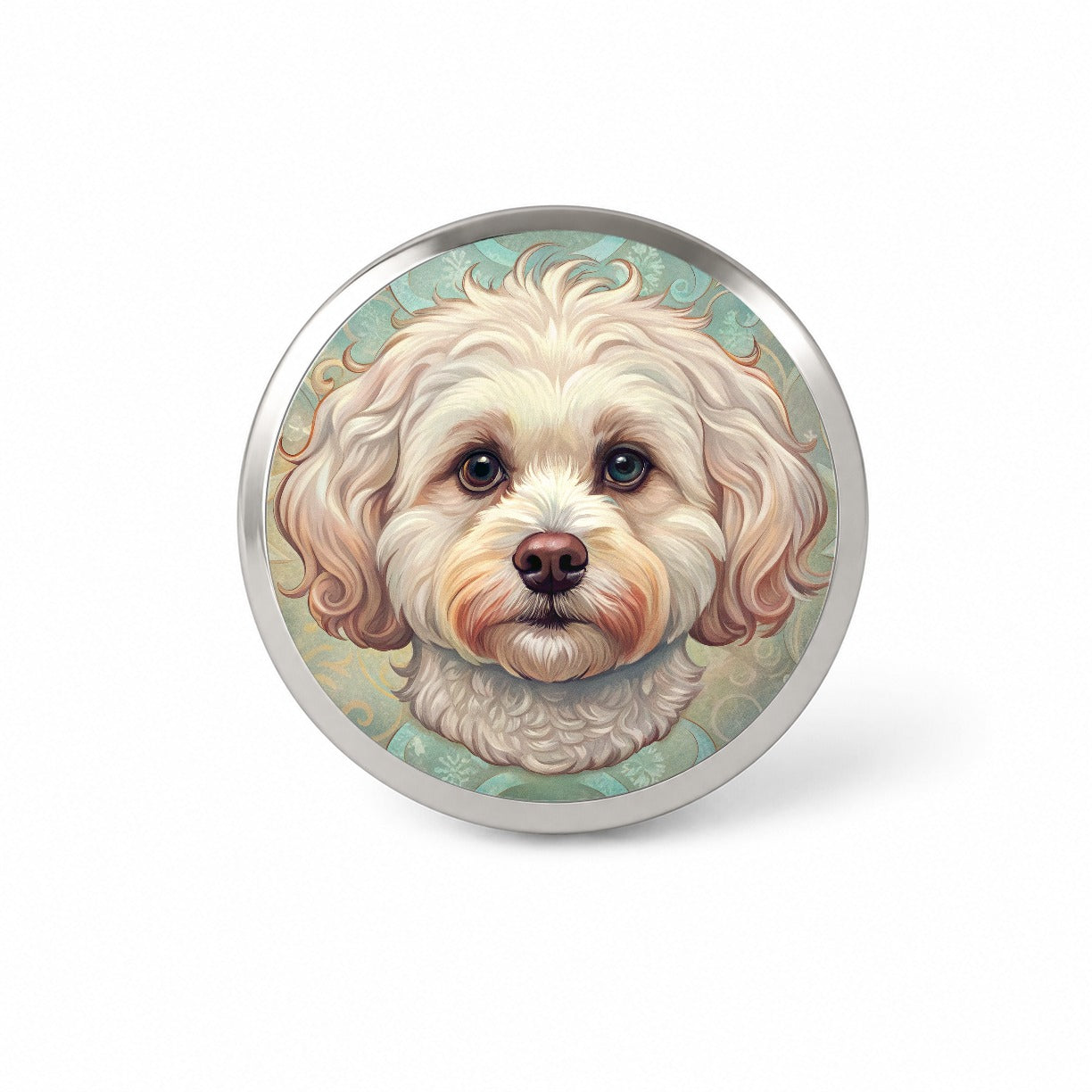 Maltipoo Dog Art Nouveau Novelty Hat Backpack Lapel Pin