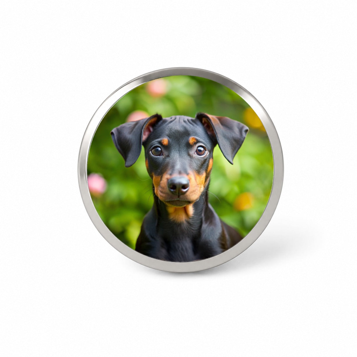 Manchester Terrier Dog Puppy Photo Novelty Hat Backpack Lapel Pin