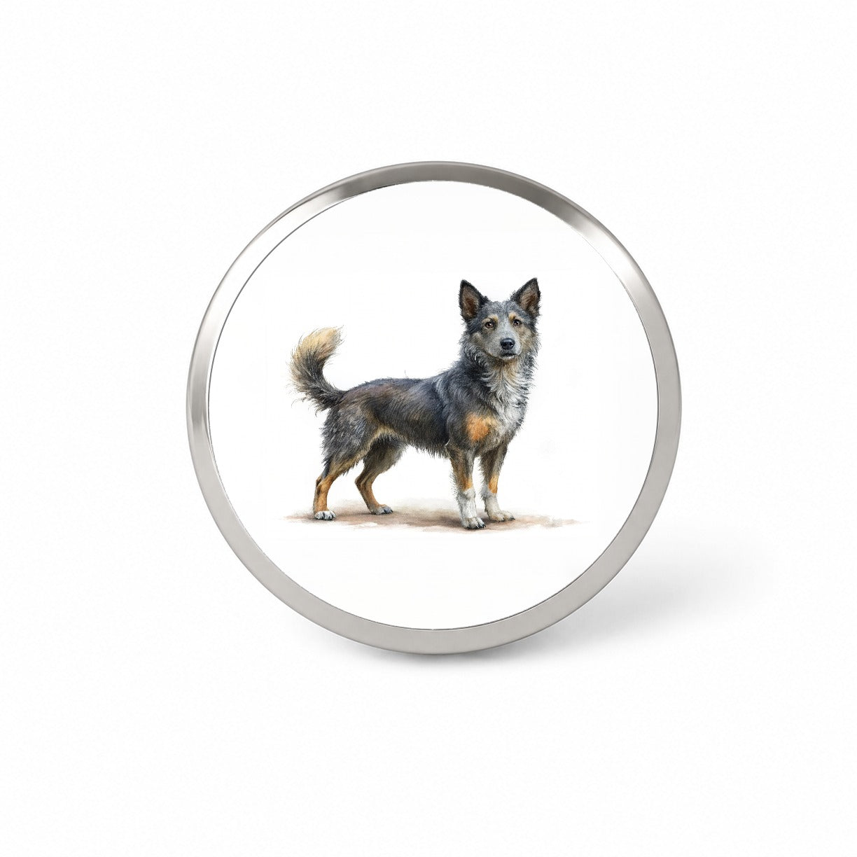 Mudi Dog Illustration Novelty Hat Backpack Lapel Pin