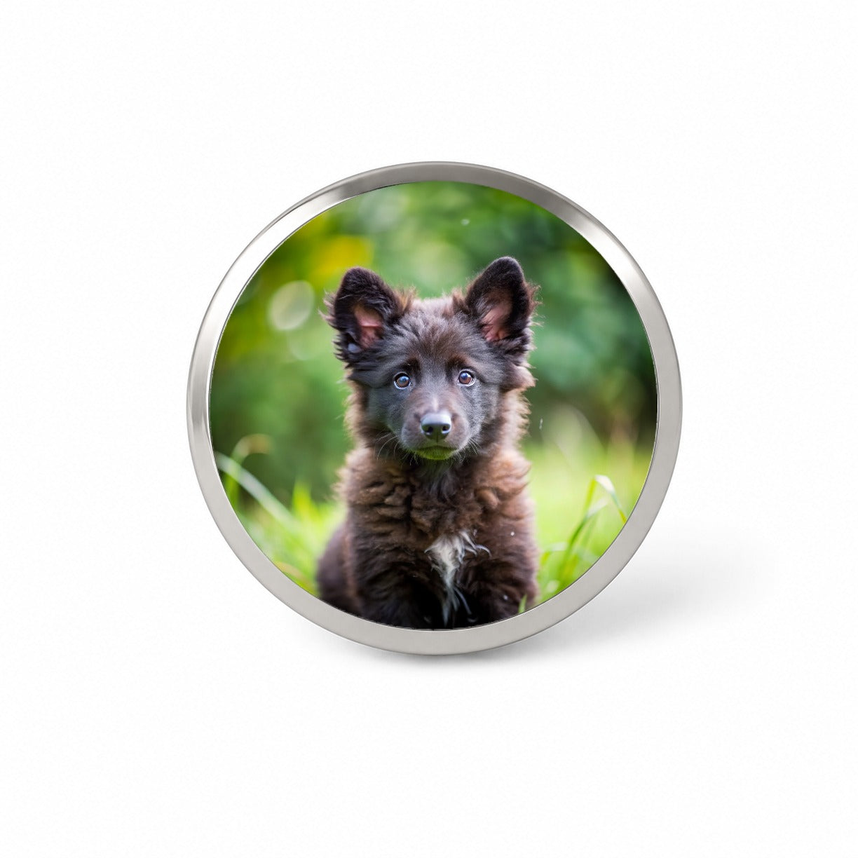 Mudi Dog Puppy Photo Novelty Hat Backpack Lapel Pin