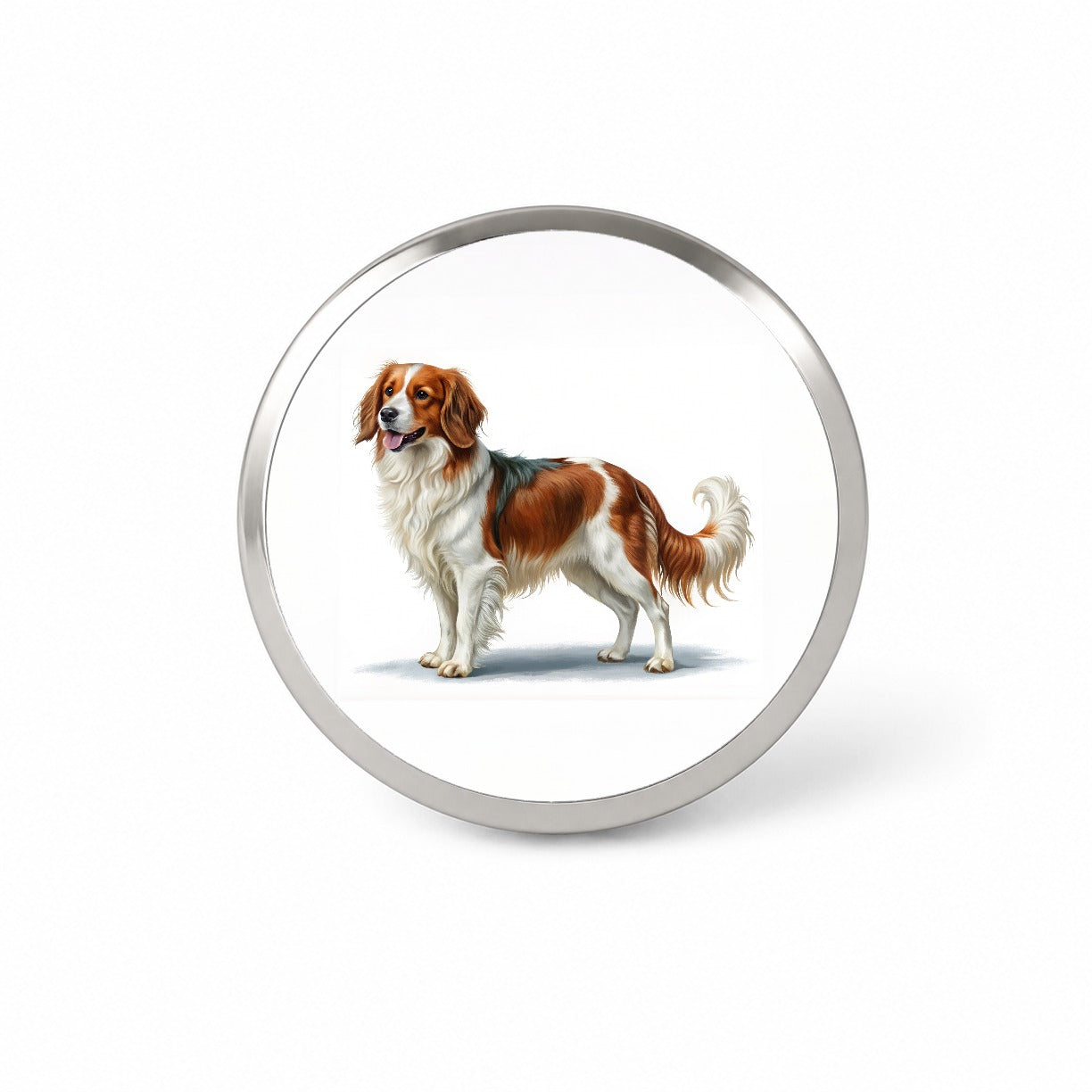 Nederlandse Kooikerhondje Dog Illustration Novelty Hat Backpack Lapel Pin