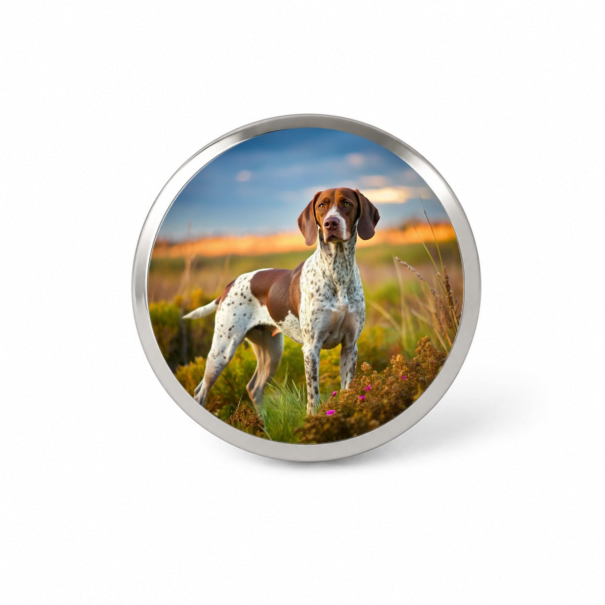 Pointer Dog Photo Novelty Hat Backpack Lapel Pin