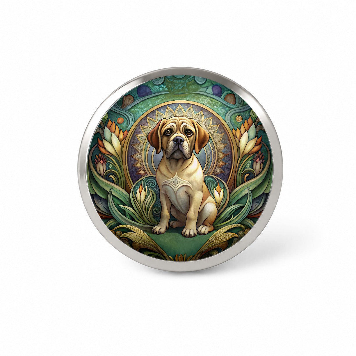Puggle Dog Art Nouveau Novelty Hat Backpack Lapel Pin