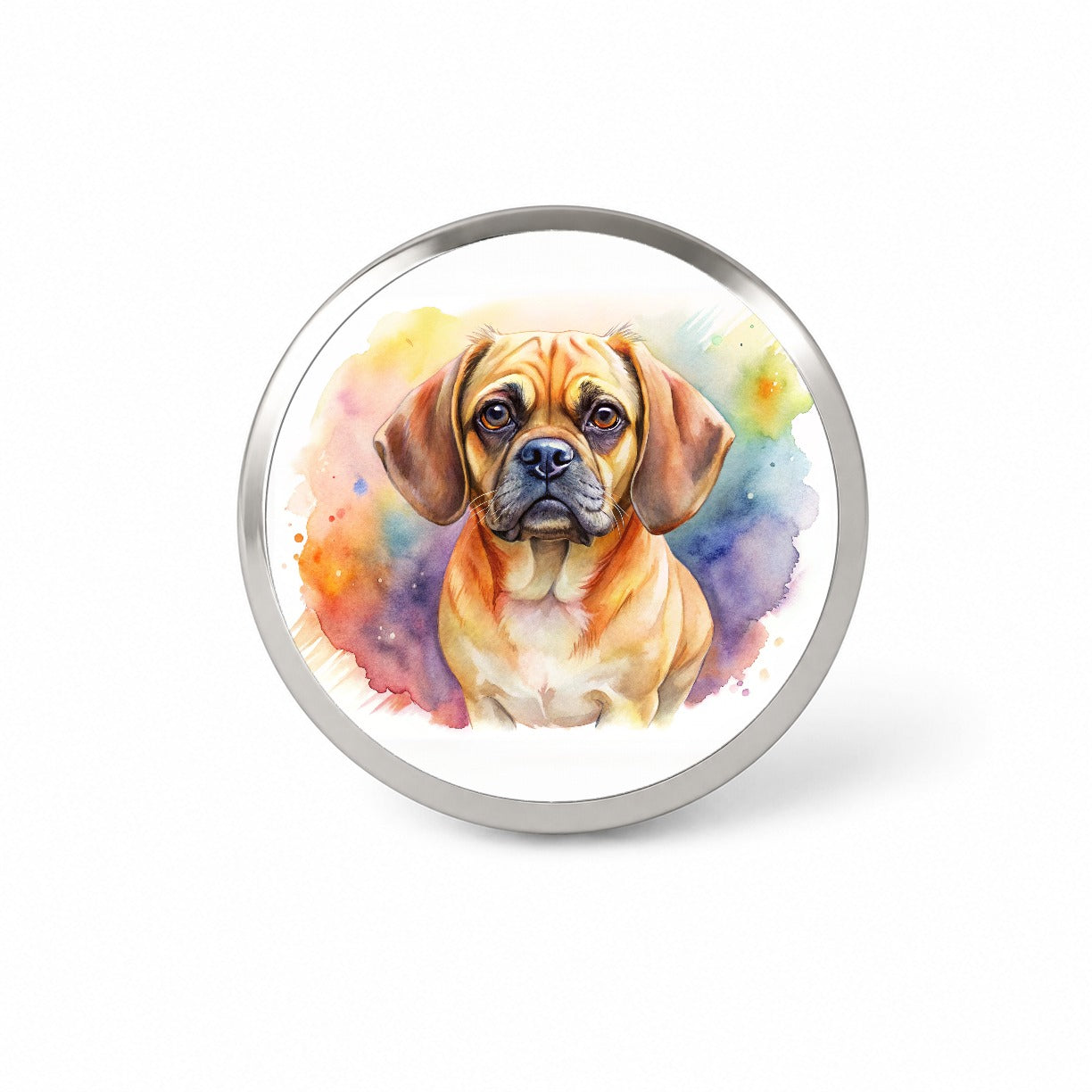 Puggle Dog Watercolor Style Novelty Hat Backpack Lapel Pin