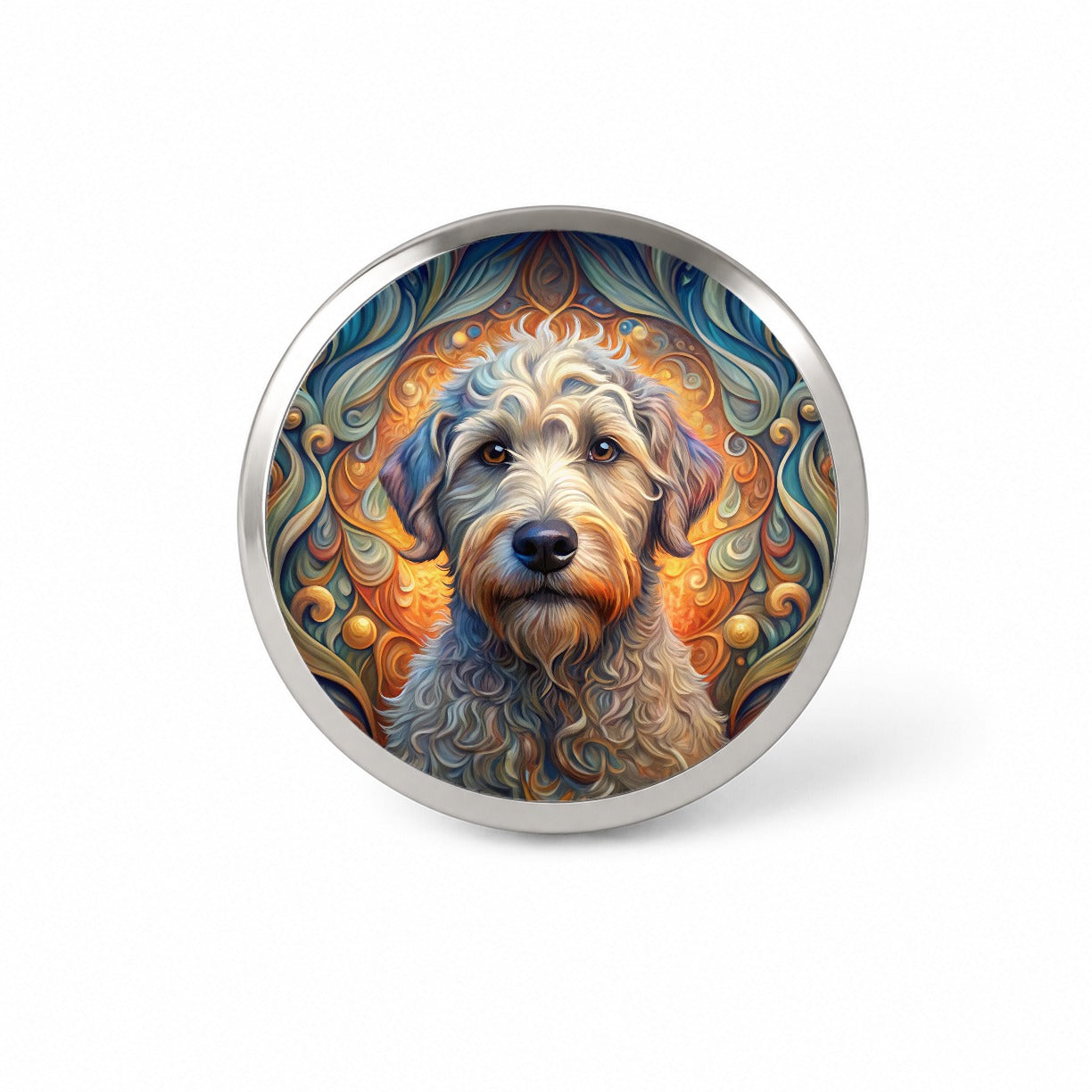 Schnoodle Dog Art Nouveau Novelty Hat Backpack Lapel Pin