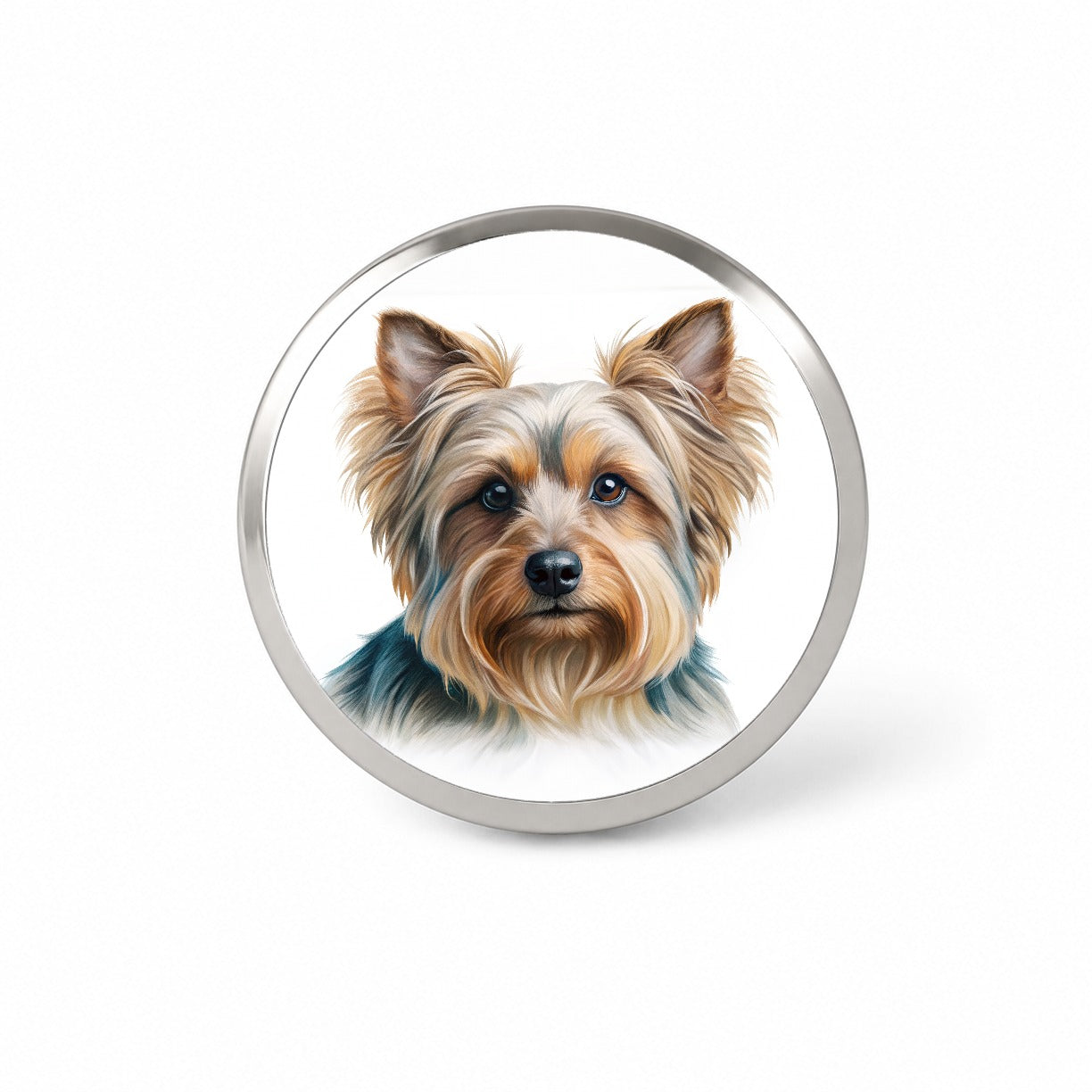 Silky Terrier Dog Illustration Novelty Hat Backpack Lapel Pin