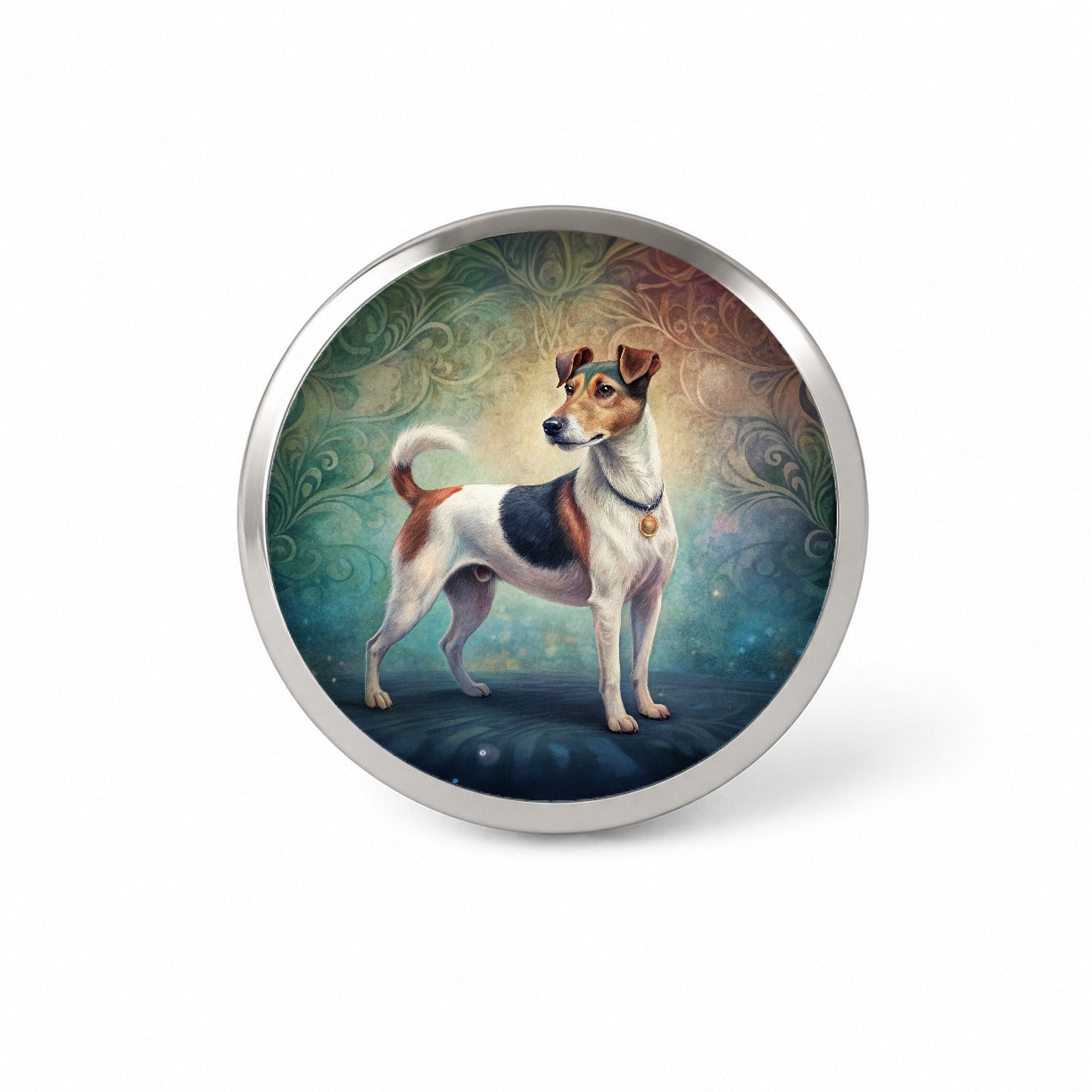 Smooth Fox Terrier Dog Art Nouveau Novelty Hat Backpack Lapel Pin